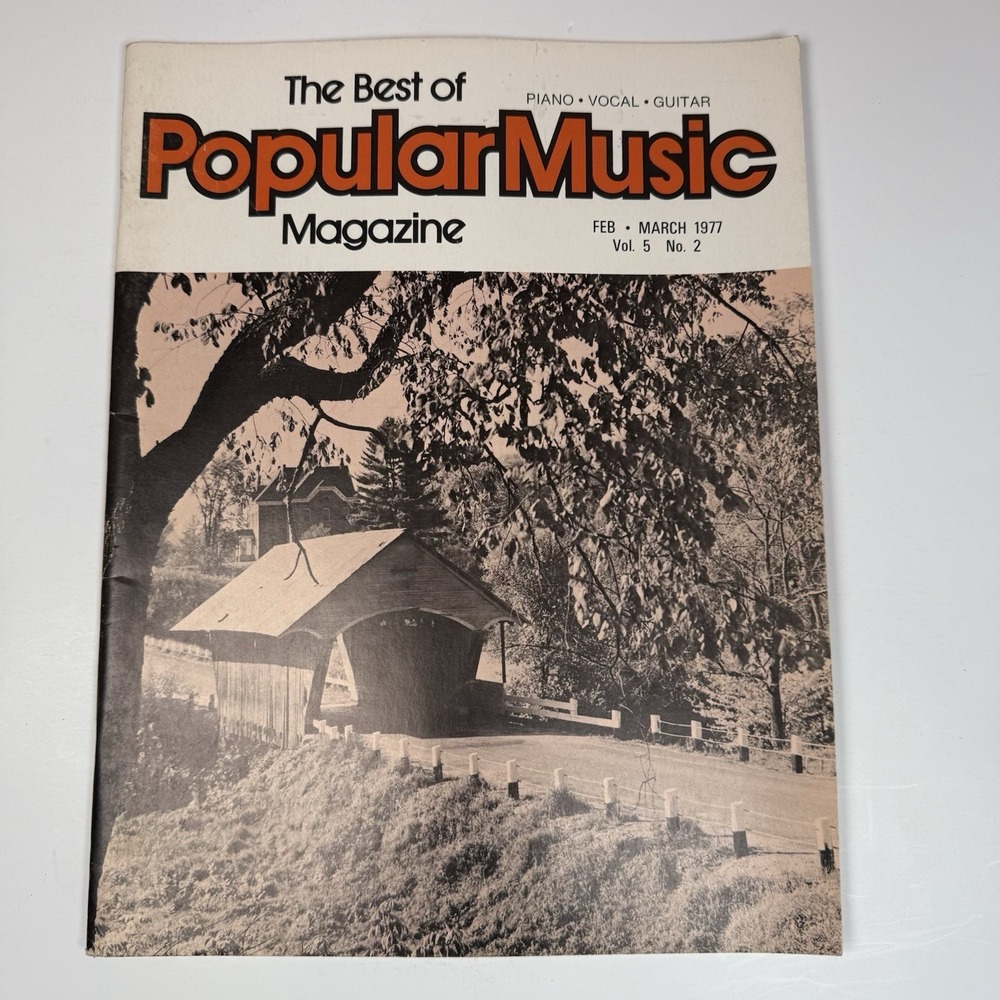 The Best Of Popular Music Magazine Feb Mar 1977 Vol 5 #2 Piano Vocal Guitar Vtg